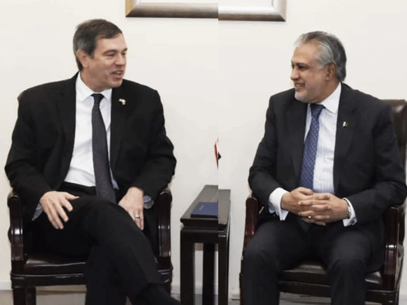 Andrew of US Embassy, Ishaq Dar discuss trade ties