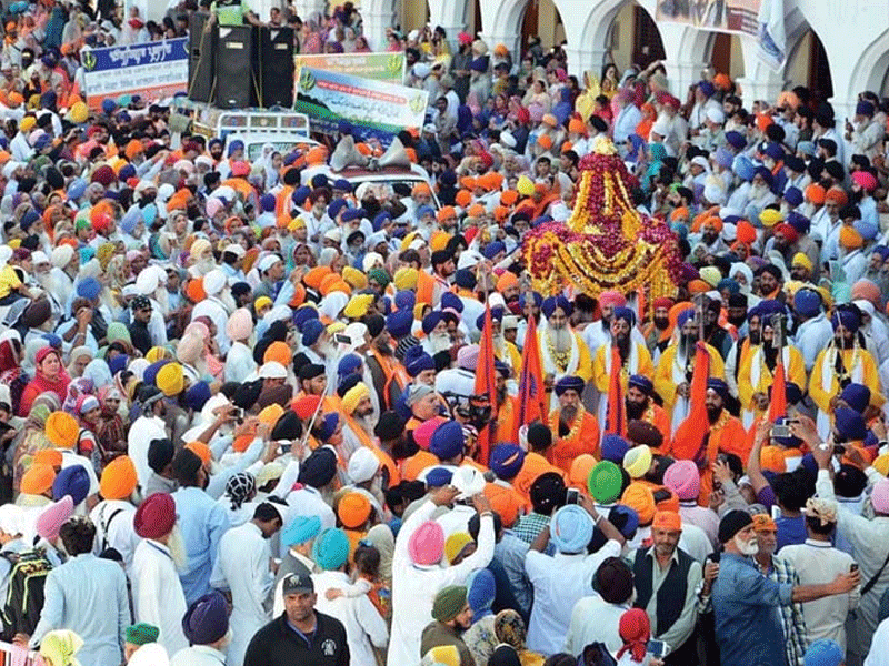 Sikh pilgrims arrive to attend Baisakhi festival