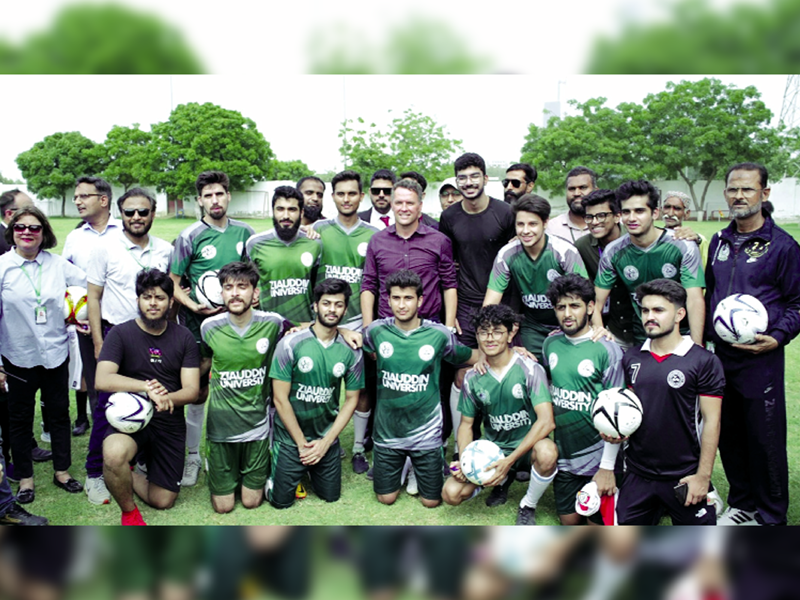 Michael Owen inaugurates Ziauddin University's Football Ground