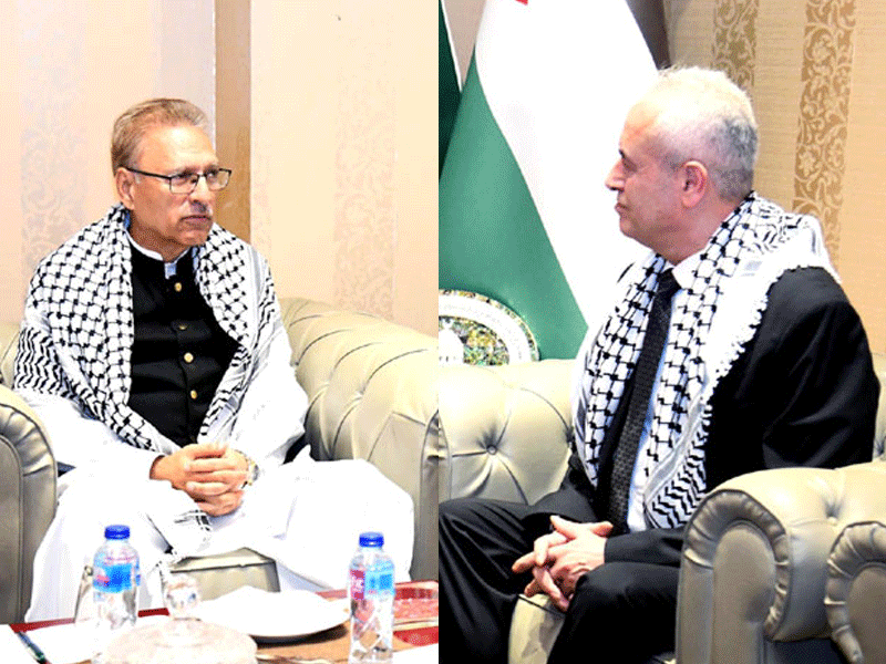 President visits Palestine Embassy calls for ‘ceasefire, humanitarian corridor’