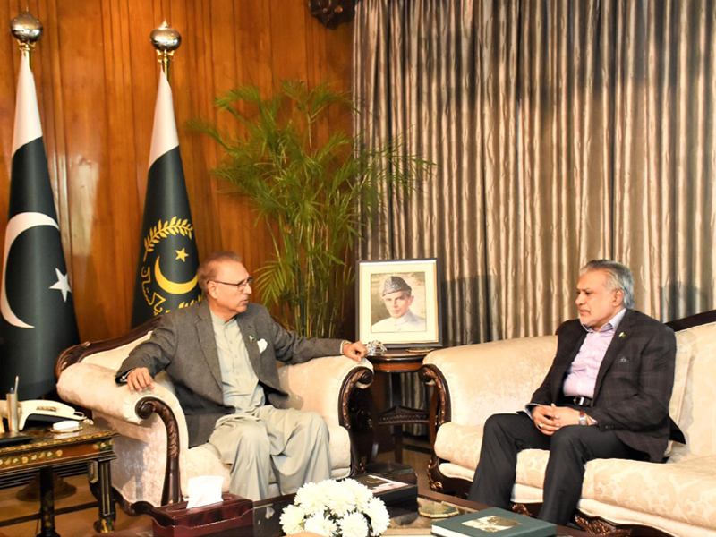 Dar briefs President Alvi on economic situation