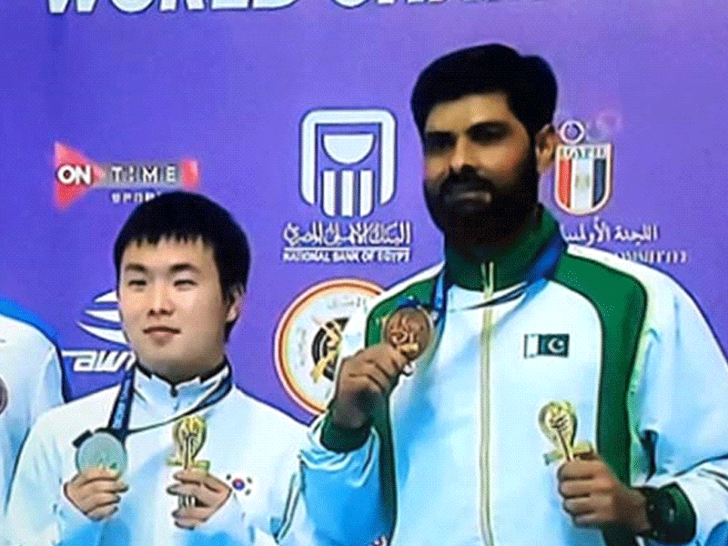 Pakistan Navy shooter wins Bronze Medal in 1st ISSF 2022 championship