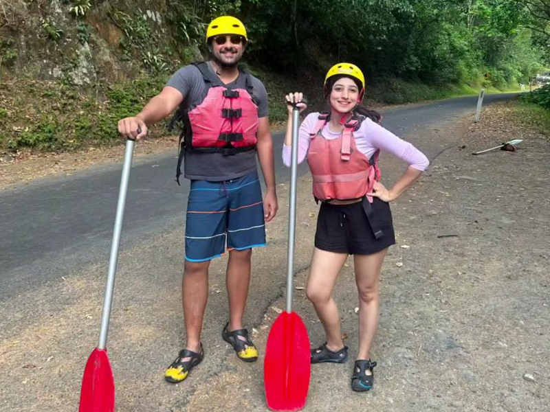 Mariyam, husband rafting adventures in Australia