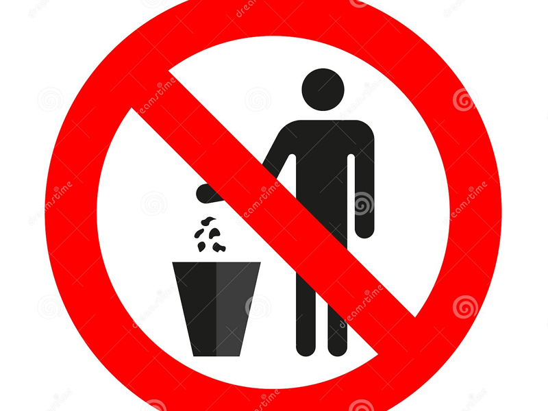 Warning! Don’t litter - Pick Up, Throw Away, And Educate