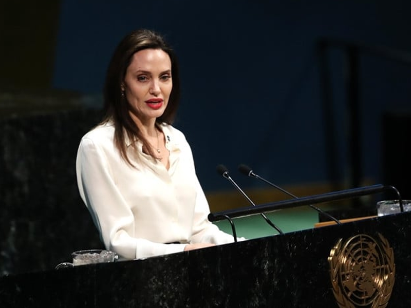 Angelina Jolie decries global injustice, how some groups have rights and others have none