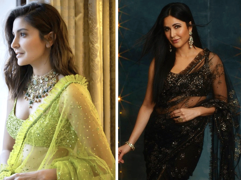 Katrina Kaif, Anushka Sharma wear same saree in different colour