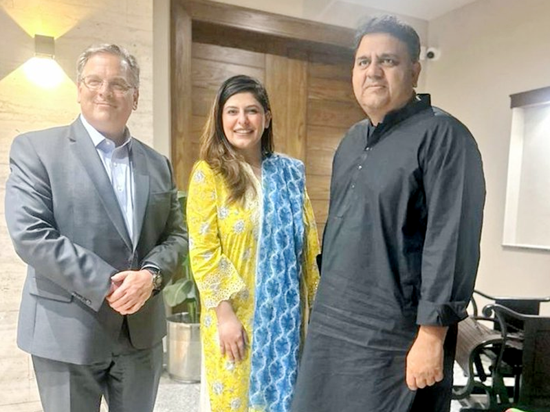 PTI’s Fawad Ch holds meeting with US envoy Donald Blome