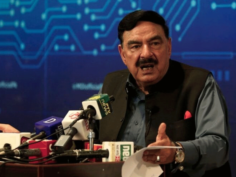 Sh Rasheed says petrol bomb of ten rupees dropped on people