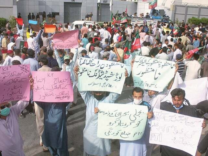 Karachiites protest against inflated bills, load shedding