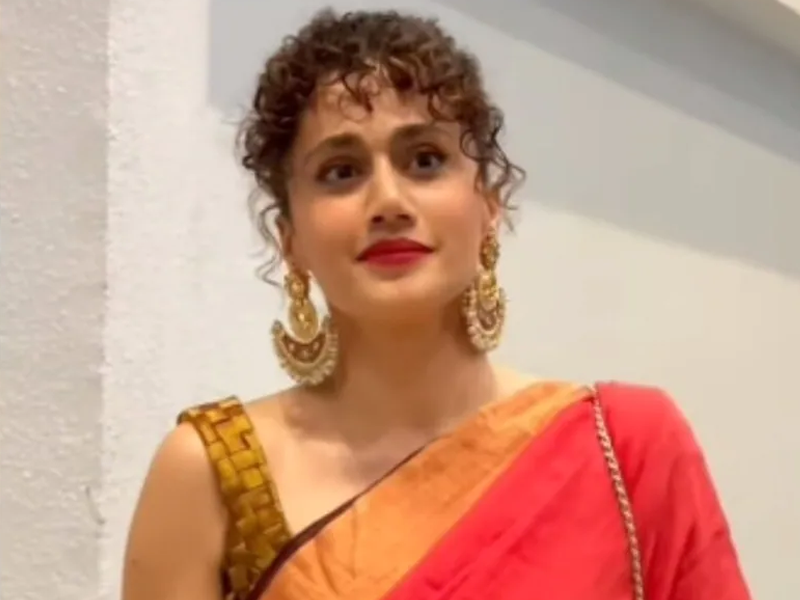 Paparazzi ask Taapsee Pannu “aaj chillana mat” while taking her photos