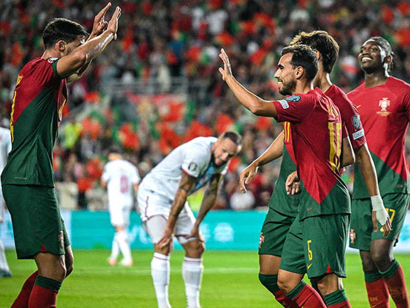 Portugal lash Luxembourg in record 9-0 win without suspended Ronaldo