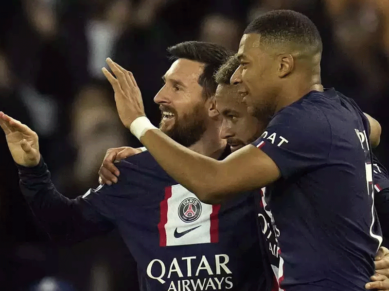 Messi, Mbappe double up as PSG hits seven to reach Champions League last 16